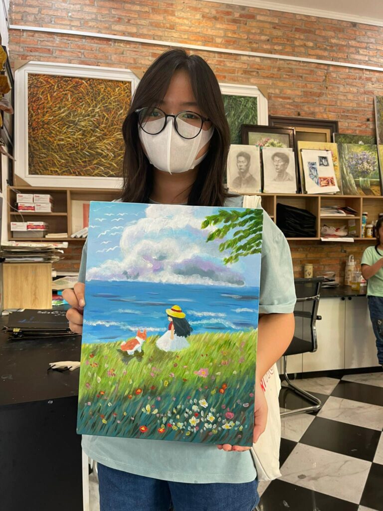vẽ acrylic