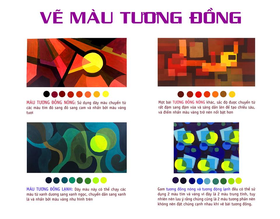 vẽ màu tương đồng
